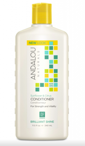 Balsam pentru par, Sunflower and Citrus Brilliant Shine Conditioner, 340ml - Secom - Andalou