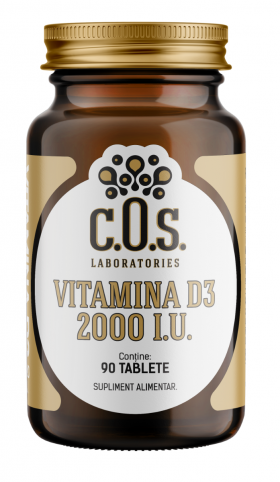 Vitamina D3 2000 IU, 90 tablete, COS Laboratories