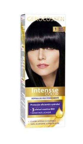 Vopsea de par intensse color negru abanos, 50ml - Gerocossen