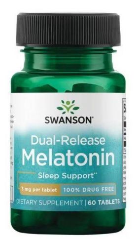 Melatonina Dual-Release 3 mg, 60 tablete - Swanson