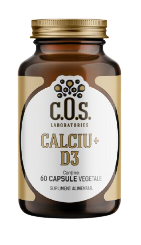 Calciu + Vitamina D3, 60 capsule, COS Laboratories