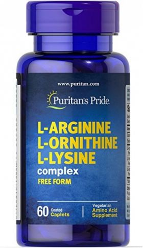 Puritan s Pride L-Arginine L-Ornithine L-Lysine complex 60 caplets