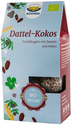 Bilute vegane din curmale si cocos eco-bio, 100g GOVINDA