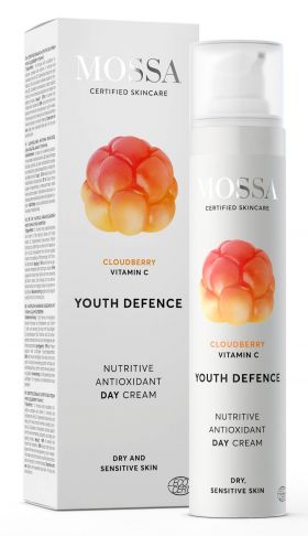 Crema nutritiva antioxidanta de zi pentru ten uscat, Youth Defence, 50ml - Mossa