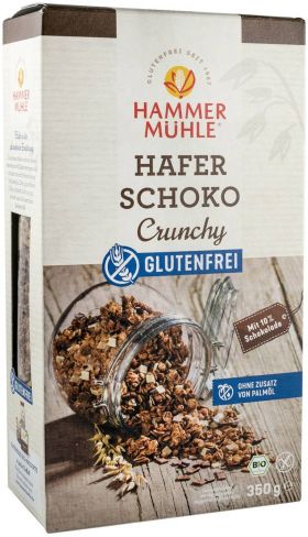 Musli crocant din ovaz fara gluten cu ciocolata, 350g HAMMER MUHLE