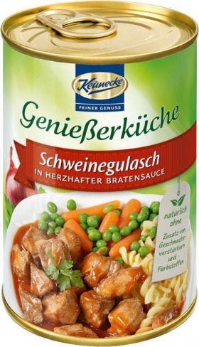 Gulas de porc in sos brun, gourmet 400g - Keunecke