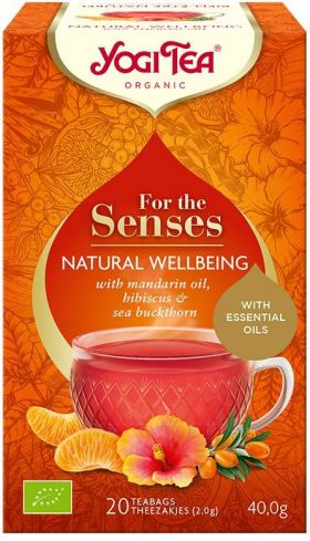 CEAI PENTRU SIMTURI, NATURAL WELLBEING, 20 plicuri, ECO-BIO, YOGI TEA