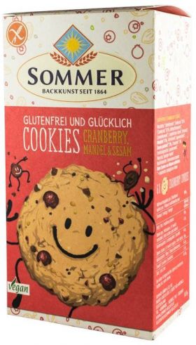 Biscuiti eco-bio fara gluten cu merisor, migdale, susan si chia, 125 g SOMMER