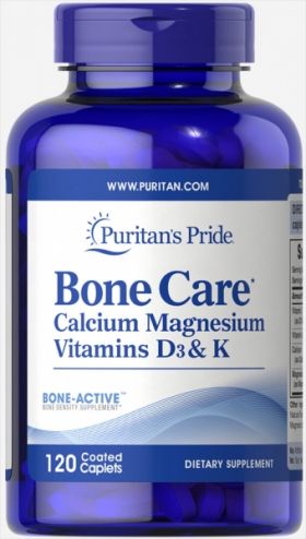 Puritan s Pride Bone Care Calcium, Mag, vit. D3 K 120 caps