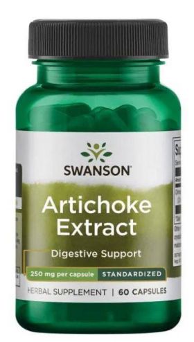 Artichoke (Anghinare) Extract Standardizat 250 mg, 60 Cps - Swanson