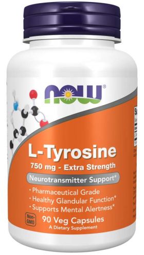 L-tirozină Extra Puternică 750 mg - NOW Foods