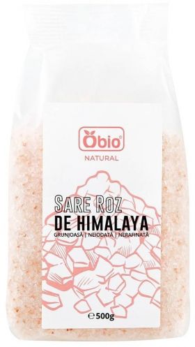 Sare roz de Himalaya grunjoasa, 500g - Obio