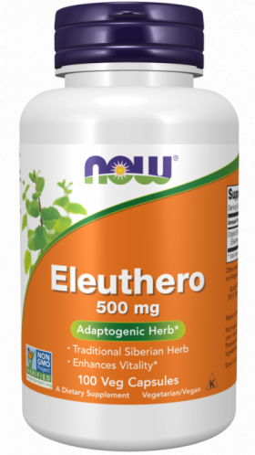 Now Eleuthero 500 mg 100 veg caps