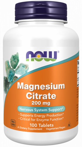 Now Magnesium Citrate 200mg 100 tablets