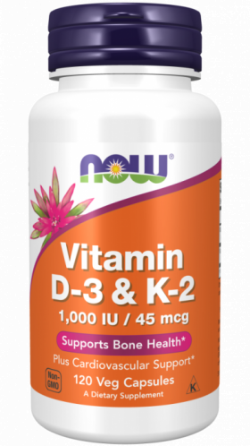 Now Vitamin D-3 K-2 120 vcaps