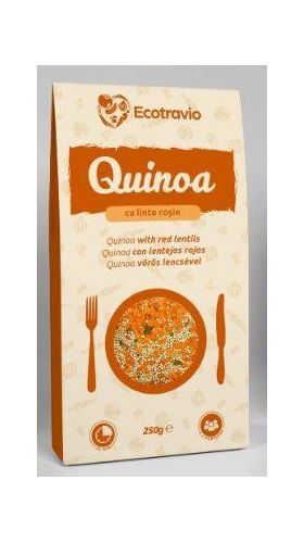 Quinoa cu linte rosie 250g - Ecotravio