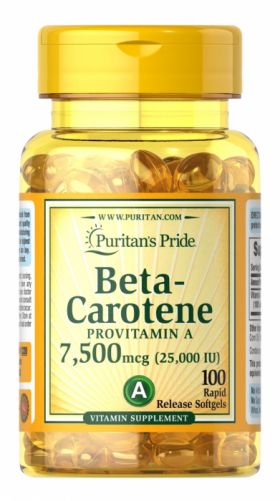 Puritan s Pride Beta Carotene 7.500 mg (25.000 IU) 100 softgels
