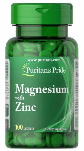 Puritan s Pride Magnesium with Zinc 100 tab