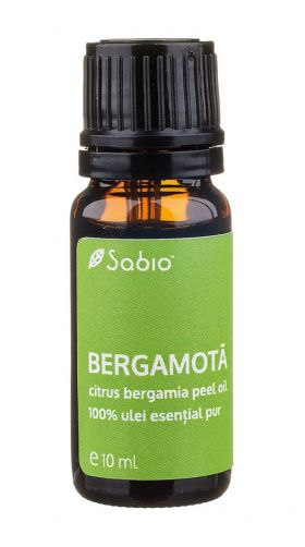 Ulei esential pur de Bergamota fara bergapten (citrus bergamia), 10ml, Sabio
