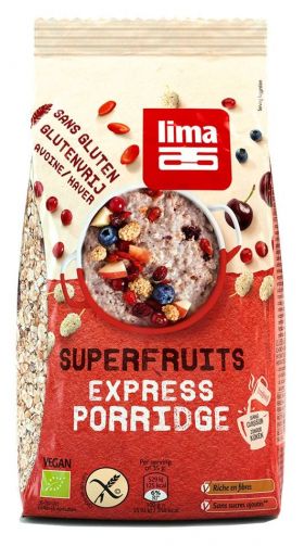 Porridge Express cu superfructe, fara gluten, eco-bio, 350g - Lima