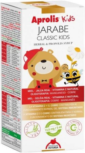 Sirop imunitate copii cu extract de propolis si plante, Classic Kids, 180 ml, Aprolis