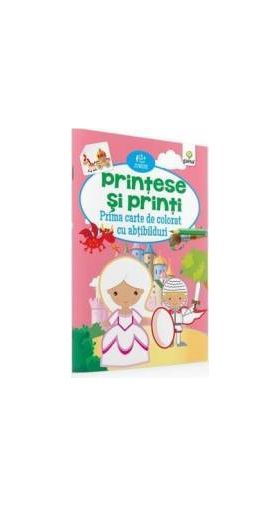 Printese si printi - Prima carte de colorat cu abtibilduri 2 ani+