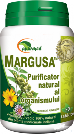 Margusa, purificator natural, detoxifiant, tablete Ayurmed 120 tablete