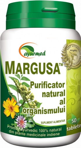 Margusa, purificator natural, detoxifiant, tablete Ayurmed 120 tablete