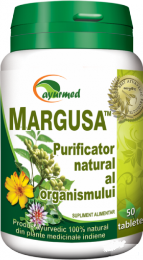 Margusa, purificator natural, detoxifiant, tablete Ayurmed 60 tablete