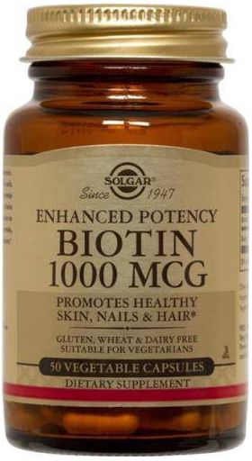 BIOTIN (Vitamina B7) 1000mcg - 50 veg caps - Solgar