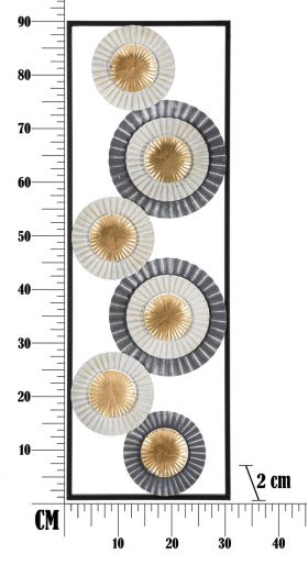 Decoratiune de perete, Art A, Mauro Ferretti, 32x90 cm, fier