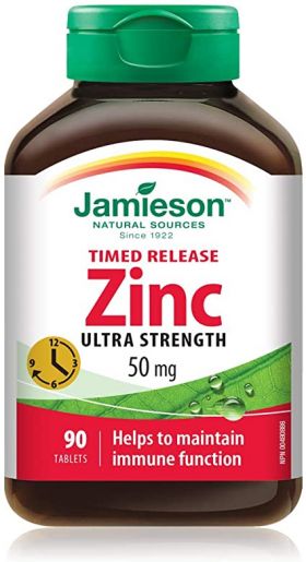 JAMIESON ZINC 50MG CU ELIBERARE PRELUNGINTA X 90 TABLETE