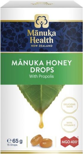 Dropsuri cu miere de Manuka MGO 400+ si propolis, 65g, Manuka Health