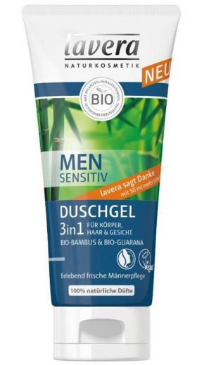 MEN Sensitiv - Gel de dus 3 in 1, 200ml - Lavera