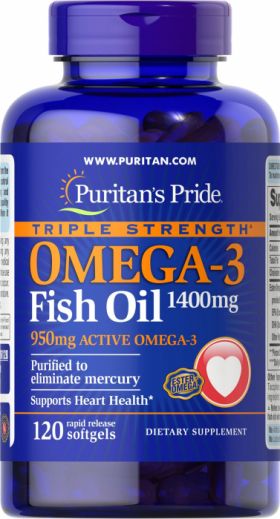 Puritan s Pride Omega 3 Fish Oil 1360 mg 120 softgels