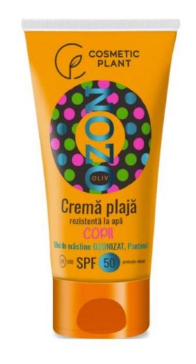 CREMA PLAJA PENTRU COPII OZON REZISTENTA LA APA SPF50, 150ml - COSMETIC PLANT