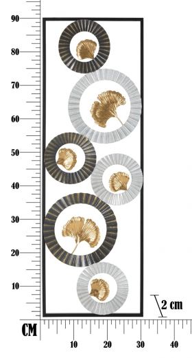 Decoratiune de perete, Art B, Mauro Ferretti, 31x90 cm, fier