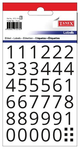 Etichete Cu Cifre, 0-9, 70buc/set, Tanex