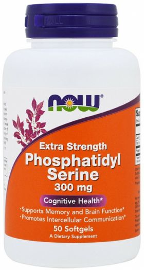 Now Phosphatidyl Serine 300mg Extra Strength 50 softgels