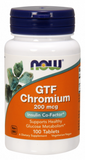 Now GTF Chromium 200 mcg 100 tab