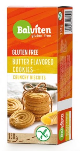 Cookies cu aroma unt fara gluten, 130g, Balviten