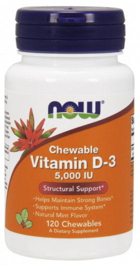 Now Vit D3 5000 IU 120 Chewable