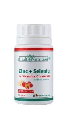 Zinc cu Seleniu si Vitamina C, 90 capsule, Health Nutrition