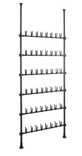 Suport extensibil pentru incaltaminte, Wenko, Herkules Pull-out Shelf, 48 perechi, inox/plastic/polipropilena, negru