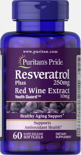 Puritan s Pride Resveratrol 250 mg 60 softgels
