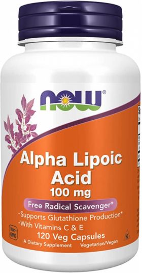 Now Alpha Lipoic Acid with Vitamins C E, 100mg 120 vcaps
