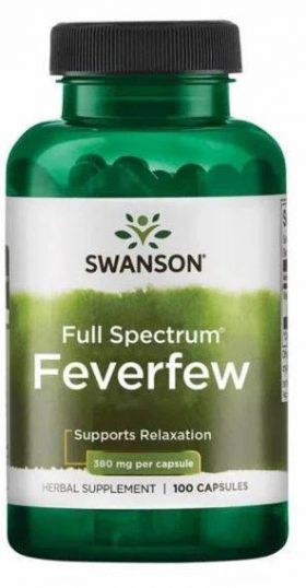 Full Spectrum Feverfew (Spilcuță) 380mg, 100 capsule - Swanson