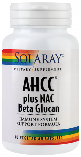 AHCC plus NAC&Beta Glucan 30tb - Solaray - Secom