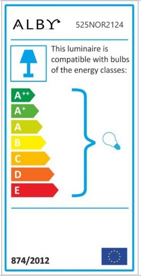 Lampa de masa, Alby, 525NOR2124, Metal, Verde