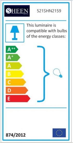 Lampa de masa, Sheen, 521SHN2159, Metal, Alb